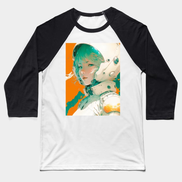 Astronaut girl Baseball T-Shirt by Geek Culture